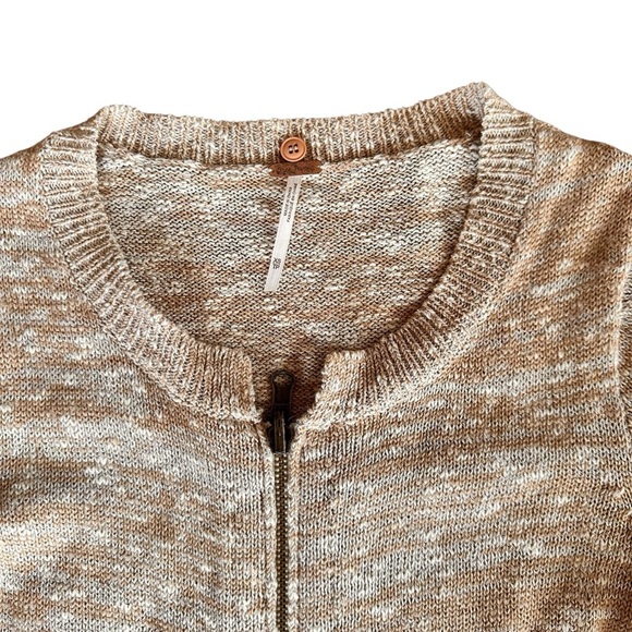 2 for $15 😍 Free People Wool Blend Zip-Up Cardigan – Beige – Size XS – EUC - Picture 3 of 6